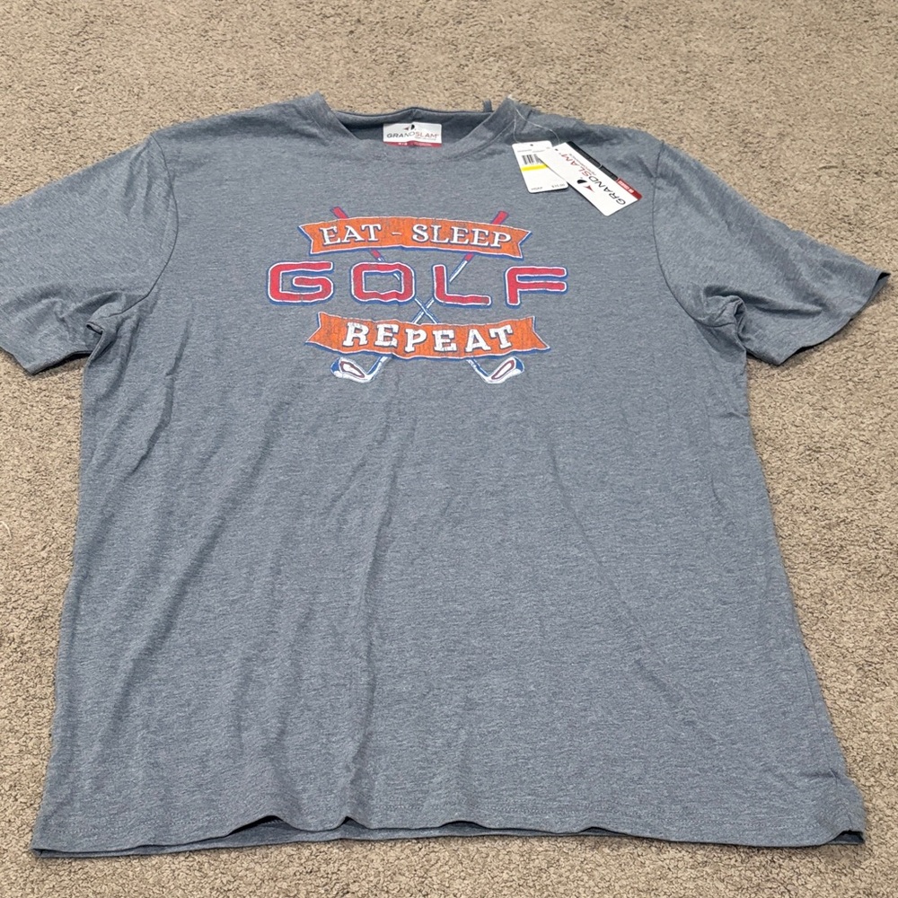 Grand Slam Gray Golf Graphic Tee
